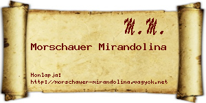 Morschauer Mirandolina névjegykártya
